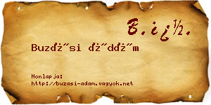 Buzási Ádám névjegykártya