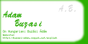 adam buzasi business card