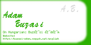 adam buzasi business card